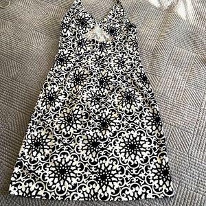 Black & White Halter A-Line Dress